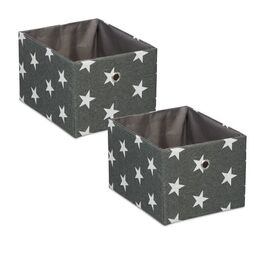 Set of 2 Star-Shaped Storage Boxes