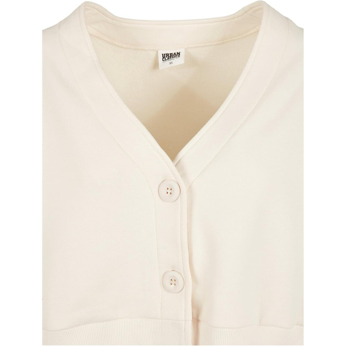 Кардиган жіночий Urban Classics Oversized з органічної бавовни, Short Terry, розмір 3XL, колір Whitesand
