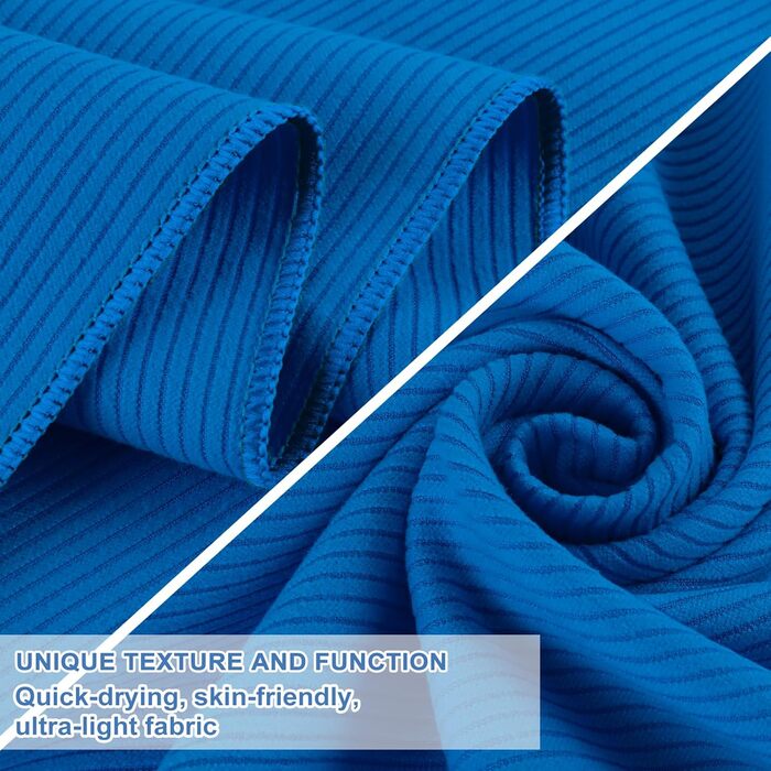 Рушник з мікрофібри Linlook – великий, компактний, швидковисихаючий спортивний рушник для пляжу, подорожей, йоги, кемпінгу, спортзали (зелений, королівський синій, 180x80 см)