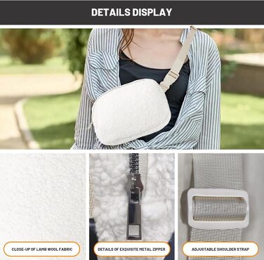 Жіноча/Чоловіча поясна сумка на стегно з овечої вовни (колір: коричневий) - для спорту, подорожей, активного відпочинку