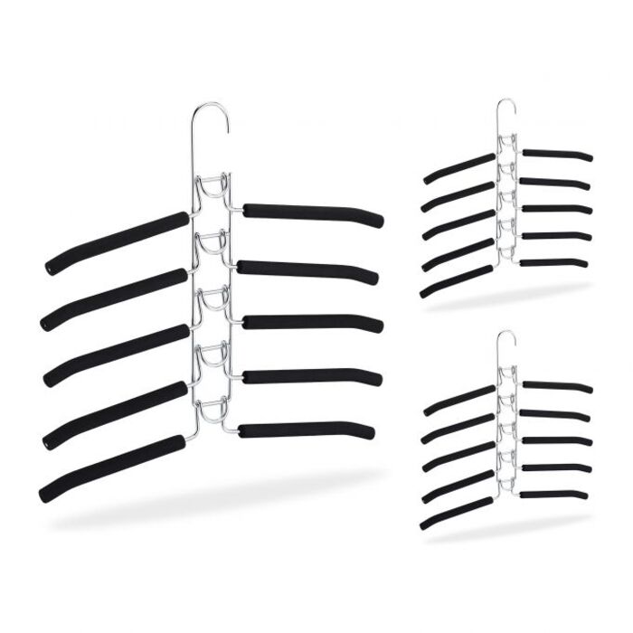 Relaxdays Clothes Hangers, Multi-Pack of 3