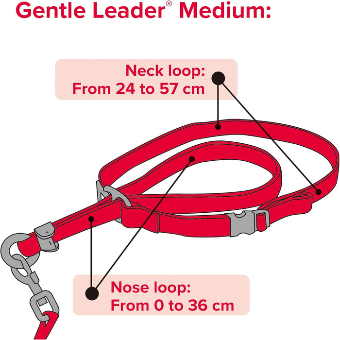 Напівліжниця Beaphar Gentle Leader для собак, розмір S, червона