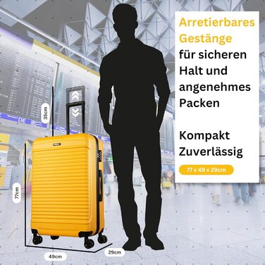 NOWI® Валіза-кофр для ручної поклажі 55x40x20 см, 34л, зелений, підходить для Ryanair, Lufthansa та інших авіакомпаній