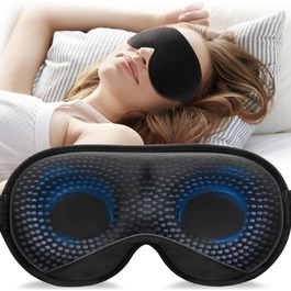 Вагомість маска для сну Umisleep 2024, 120 г, чорна: блокування світла, для подорожей, йоги, чоловіча та жіноча