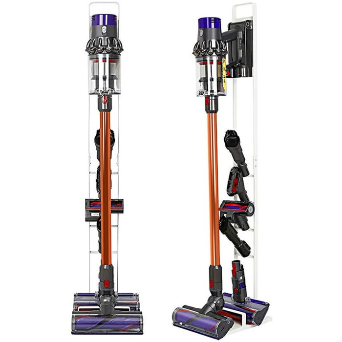 Підставка для пилососів Dyson: Organizer та кріплення для Dyson Gen5, V15s, V15, V12 Slim, V11, V10, V8, V7, V6, DC30, DC35 (білий)
