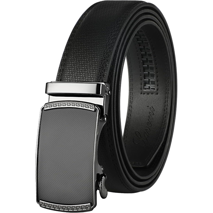 Чоловічий ремінь Lavemi з італійської шкіри, 2 кольори, регульований, чорний