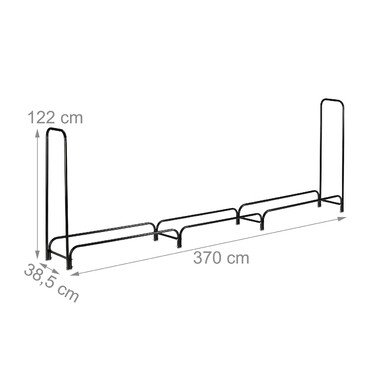 Relaxdays Large Metal Firewood Rack