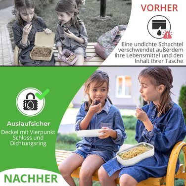 Преміум ланчбокс для дорослих та дітей: сталевий контейнер для їжі з відділеннями, ідеальний для школи, садка та пікніків (Світло-блакитний)