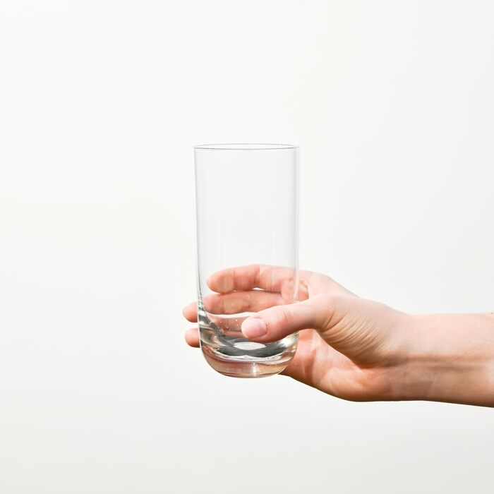Krosno Long Drink Glasses, Water Glasses, Drinking Glasses | Set of 6 | 360 ML | Glamour Collection | Perfect for Home, Restaurants, and Parties | Dishwasher Safe