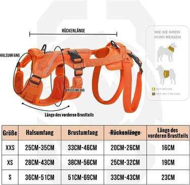 Шлейка для собак OneTigris Hopper для підтримки та реабілітації, XS (S:8-15кг, Обіх:36-51см, Грудка:51-69см), Помаранчевий