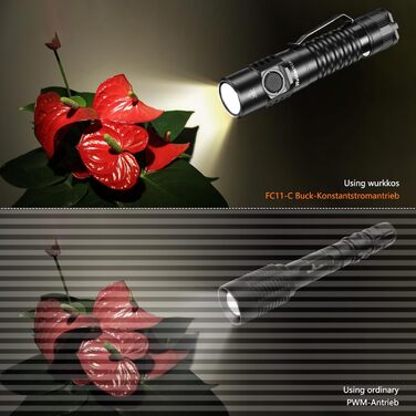 Ліхтар LED Wurkkos FC11-C, 1200 Люмен, USB-C, перезаряджається, 90 CRI, 5000K, магнітний, з акумулятором