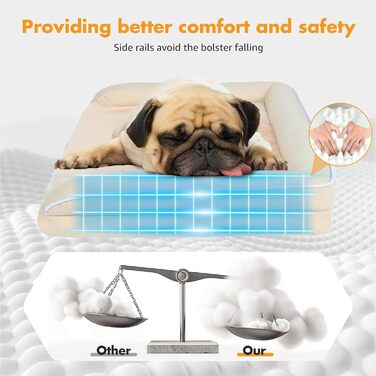 Ортопедичне ліжко для собак середнього розміру, 2-в-1, для вулиці, овальне, з кишенькою, сіре (бежеве, S)