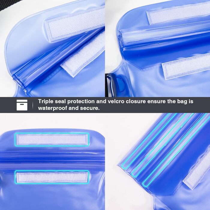 Накидка для шиї ECHTPower WPD-wasserdicht - водонепроникна, унісекс, блакитна та прозора