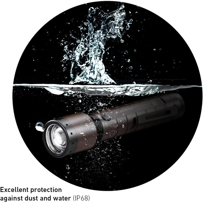 Ліхтарик Ledlenser P7R Signature LED з червоним світлом, акумуляторний, водонепроникний IP68, 2000 люмен, фокусування, дальність 330 м, з чохлом та зарядною станцією