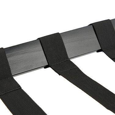 Relaxdays Black Bamboo Luggage Rack