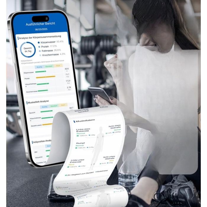 Ваги-аналізатор складу тіла GE CS10G: 8 електродів, вимірювання BMI, максимальна вага 180 кг