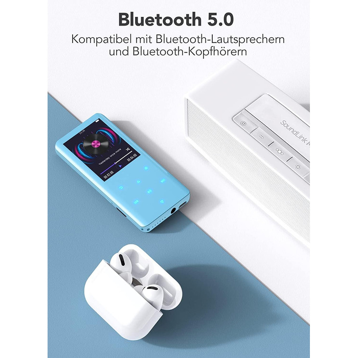 MP3 плеєр AGPTEK 64GB Bluetooth 5.3, 2.4