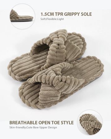 Жіночі домашні тапочки Star Vibe: м'які, теплі, коричневі, 42/43 EU