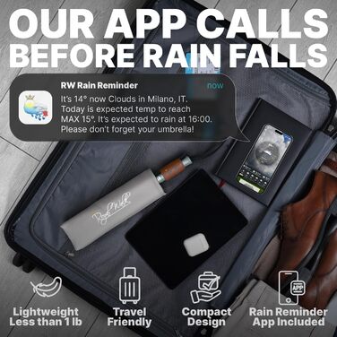 Чоловічий та жіночий парасолька Royal Walk: міцний, автоматичний, з дерев'яною ручкою, стійкий до вітру, з подвійним покриттям, сірий