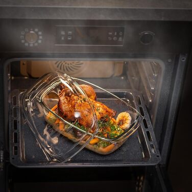 Форма для запікання KADAX 7л зі склокераміки - прямокутна, для лазаньї, овочевих запіканок, м'ясних страв, жароміцна, придатна для миття в посудомийній машині, прозора