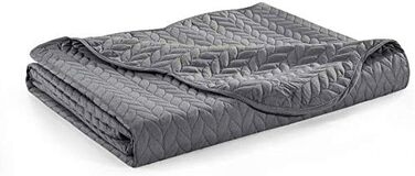 Торба для ковдри з декоративним стеганим покриттям MOONLIGHT20015, 2 наволочки, сірий колір, для спальні, двоспальне ліжко