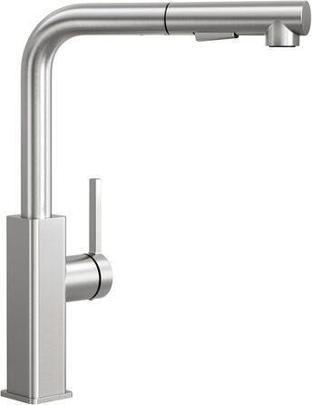 Кухонний змішувач CECIPA висувний з душем, нержавіюча сталь, 2 режими, поворот 360°, високий тиск, L-подібний, для кухні