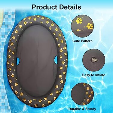 Ginkago Inflatable Boat Dog Boat Pet Air Mattress Swimming Pool Beach Toy (Grey)
