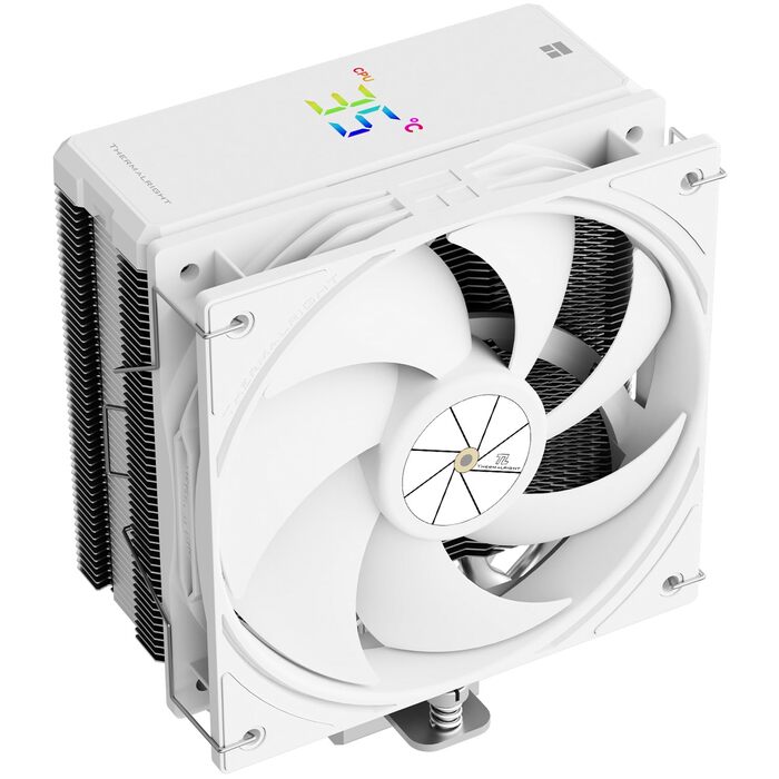 Thermalright Assassin X 120R Digital White - кулер для CPU з цифровим дисплеєм, 4 теплові трубки, PWM вентилятор, підтримка AM5 та Intel LGA1700/1851/1150/1151/1200