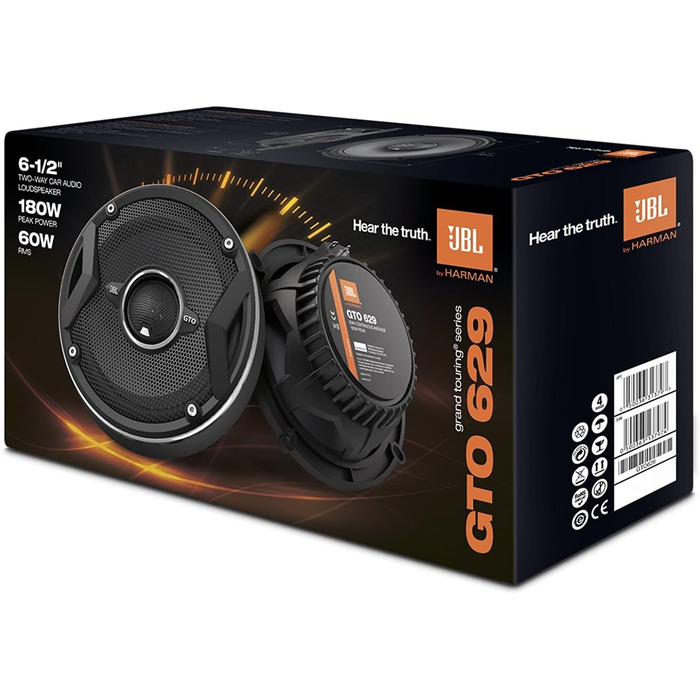 JBL GTO 629 2-смугові автомобільні Hi-Fi динаміки Harman Kardon, 180 Вт, 16,5 см