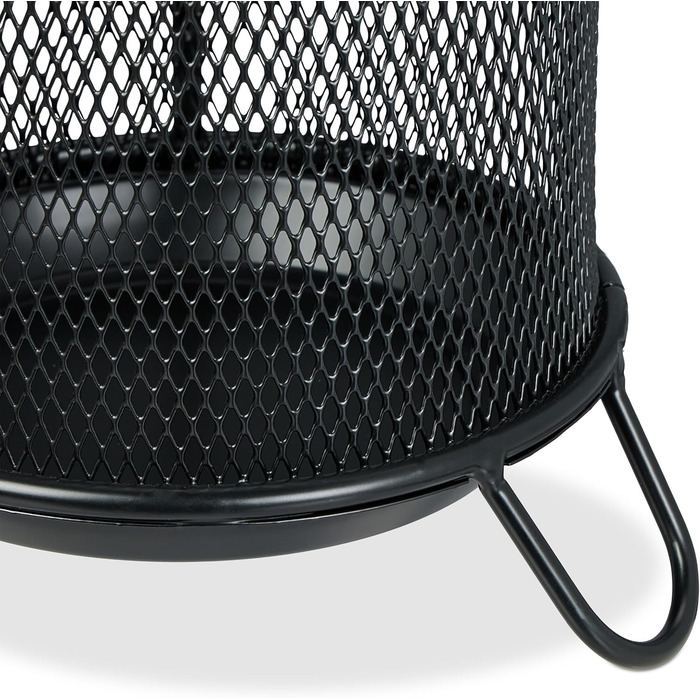 Стійка для парасоль - Relaxdays, металева, кругла, чорна, 52,5 x 16 см