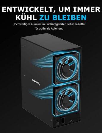 SABRENT Док-станція для жорстких дисків на 2 відсіки USB A - 2.5/3.5 дюймів SATA SSD/HDD, 5Gbps, підтримка до 10TB, функція офлайн-клонування (EC-HD2B)