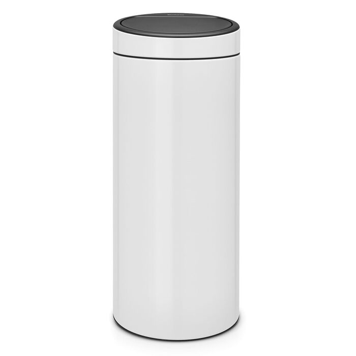 Відро Brabantia Touch Bin New 40 л з висувним контейнером, нержавіюча сталь, 32.8 x 48.3 см, білий