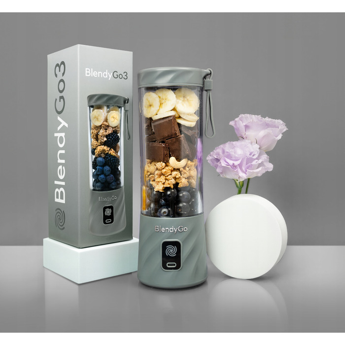 Бездротовий стаціонарний блендер BlendyGo 3, 250 Вт, сріблястий/сірий, 0,55 л