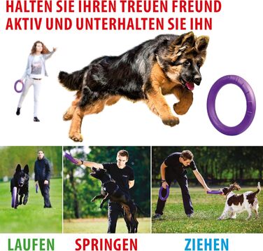 Ferplast Dog Toy, Dog Training Ring for Chewing, Running, Jumping, Fetching, Robust and Non-Toxic Material, Floating, Puller Maxi, Dog Toy for Large Dogs, 1 Fitness Ring