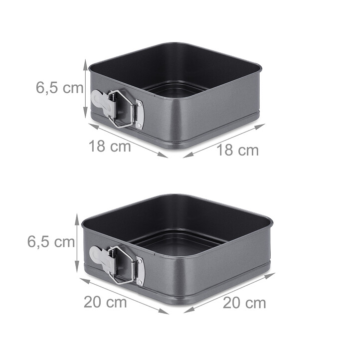 Relaxdays 6-Piece Square Springform Pan Set