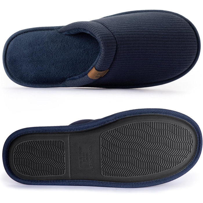 Чоловічі домашні тапочки RockDove LiteStep з вафельної в'язки, розмір 44/45.5 EU, темно-синій
