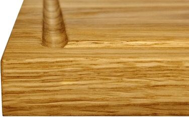 NATURE EDITION Cutting Board XL (40 x 30 x 2 cm) made of solid oak wood with a juice groove - wooden cutting board - serving board - antibacterial wooden cutting board - oak kitchen board - wooden meat cutting board
