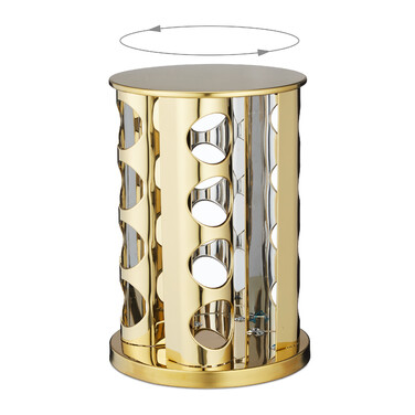 Relaxdays Gold Spice Carousel with 16 Jars