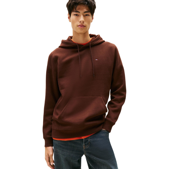 Чоловічий худі Tommy Jeans Regular Fit з капюшоном, флісовий, колір Rich Brown (XL)