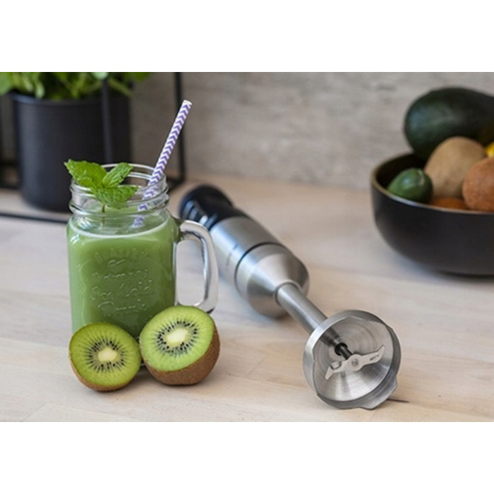 Ручний блендер MPM MBL-33M 1500W TURBO, 9 швидкостей, чорний, нержавіюча сталь