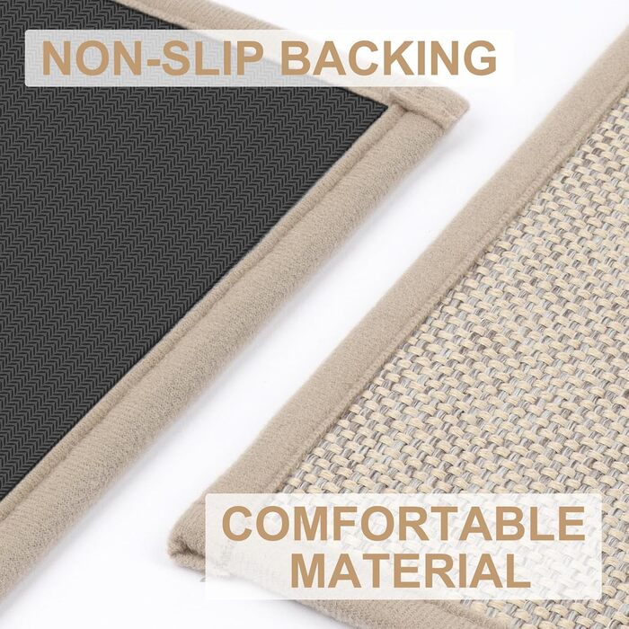 Килимок для дому LEKEEPGO 43x75 см, антиковзаючий, миючий, вбираючий, бежевий