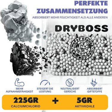 DRYBOSS Pack XL 230gr Closet Dehumidifier without Electricity | Moisture Bags with Closet Scent | Dehumidifier for Closet | Room Dehumidifier Hanging | Dehumidifier Bag Moisture Absorber (20)