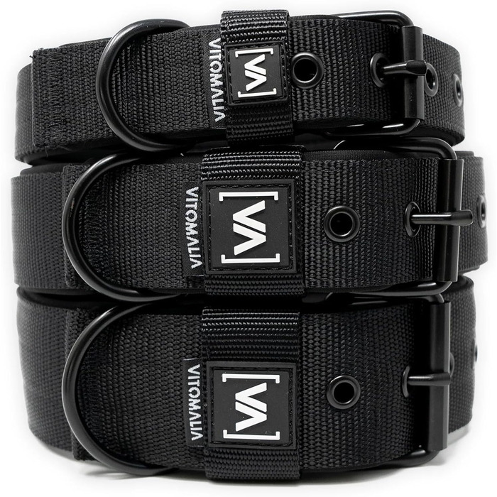 Нашийник для собак середнього розміру, 4 см, з неопреновою підкладкою, чорний, з нержавіючою сталею, 45-55 см