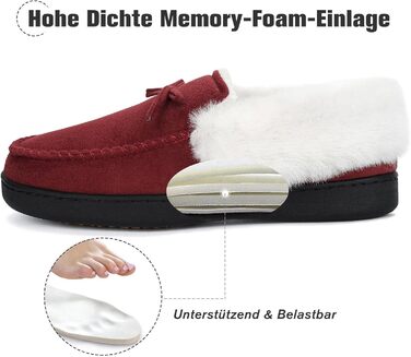 Тапочки жіночі зимові Mishansha з підкладкою Memory Foam, антиковзкі, плюшеві, розмір 36-43 EU, червоний (43 EU)