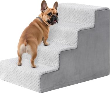 Східці для собак KSIIA, 44 см, знімний пральний чохол, для кішок та собак, протиковзкі, для ліжка/дивану, сірий, 60x38x44 см