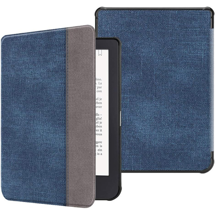 Чохол Fintie для Tolino Shine 3 / Kobo Clara HD (2018) - ультратонкий, з магнітним закриттям, джинсова текстура, синій