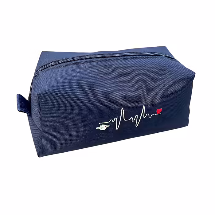 EKG heart rate cosmetic bag large travel bag wash bag travel pharmacy medical bag doctor nurse