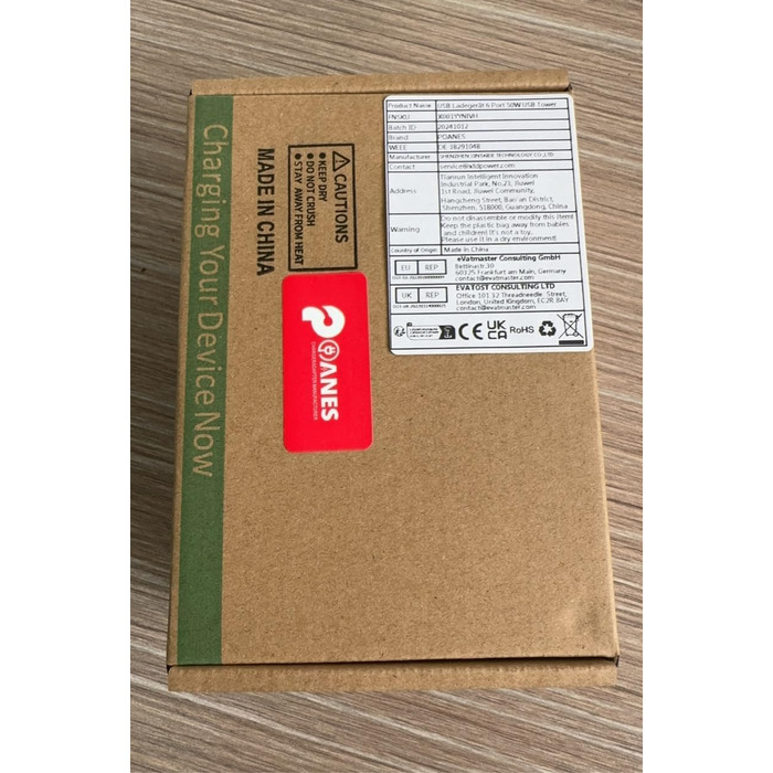 Зарядний пристрій USB багатопортовий 6 портів 25W/50W для iPhone, Samsung, LG, Huawei (Чорний/Рожевий)