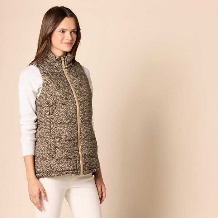 Жіноча жилетка Amazon Essentials з пухом, середньої щільності, на блискавці, темно-зелена (XXL, оливковий, Gepard)