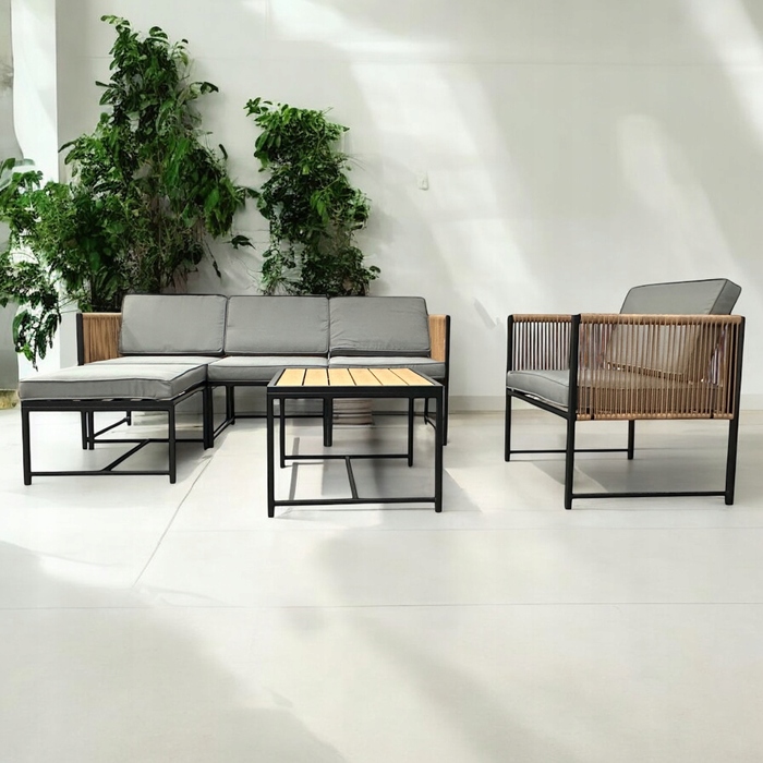 Комплект садових меблів Ideal Garden із техноротанга, багатоколірний, 3 предмети